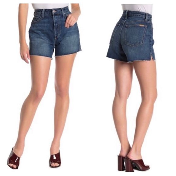 Joe’s Jeans Smith High Rise Cut Hem Shorts in Sherry - Picture 1 of 7